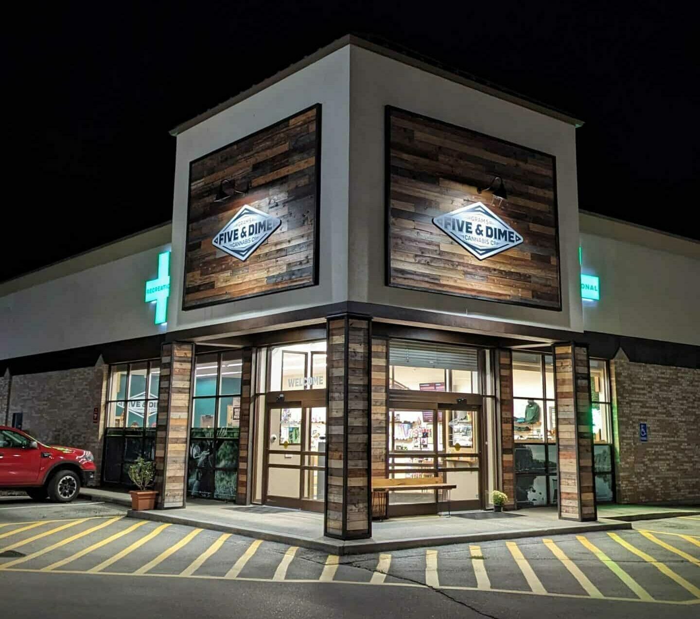 grams five and dime newport exterior building